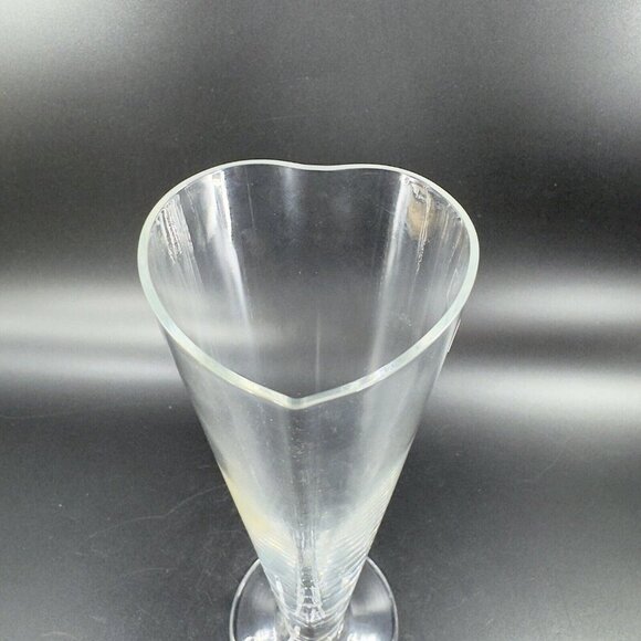 Krosno Clear Heart Shaped Crystal Glass Vase Made In Poland Glass Vase Vintage - Picture 11 of 14